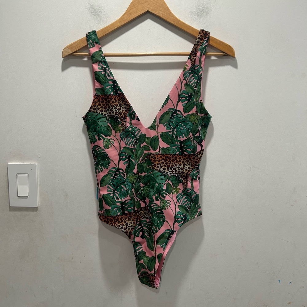 Pkock Tropical Print Swimsuit